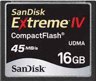 Sandisk Extreme IV CompactFlash 16GB (SDCFX4-016G-9)